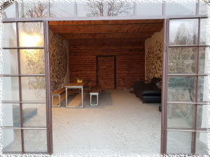 Eingang, Grill-, Raucherlounge